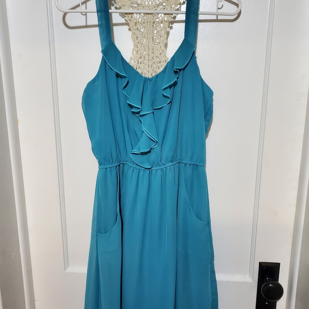 Maurice's blue dress with pockets